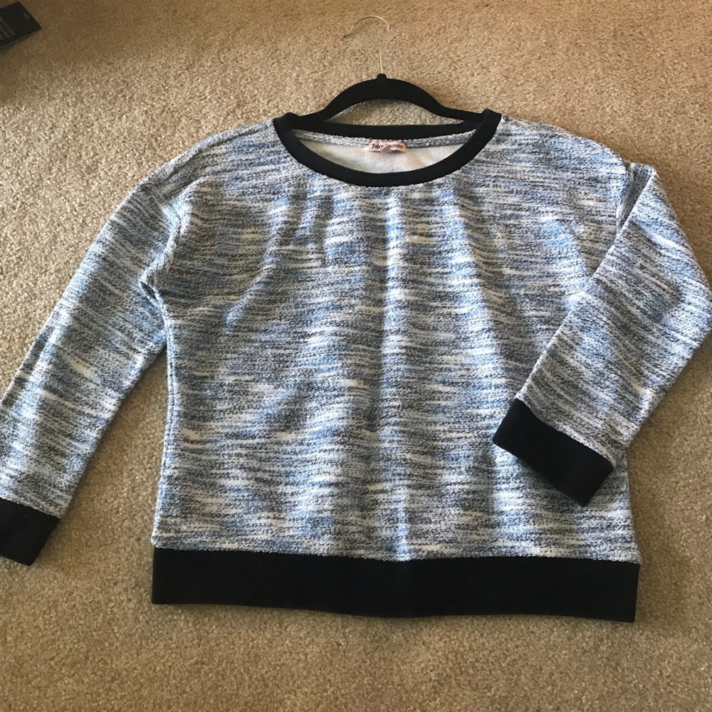 Juicy Couture terry cloth sweatshirt velvet trim